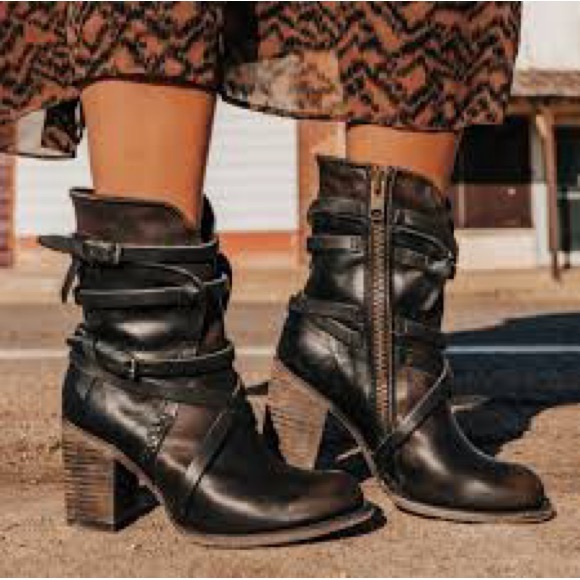 freebird Shoes - Freebird Stylish Black Leather Women's Boots